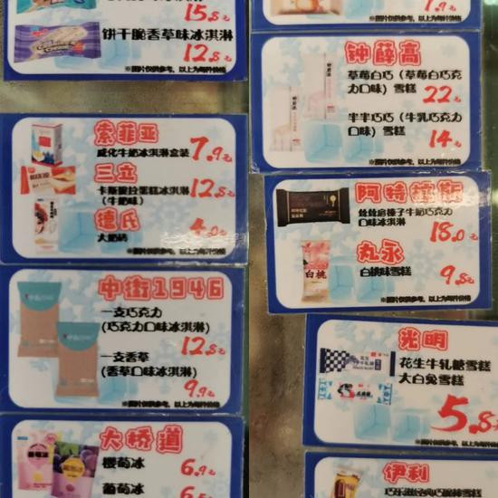 网红雪糕的零售价