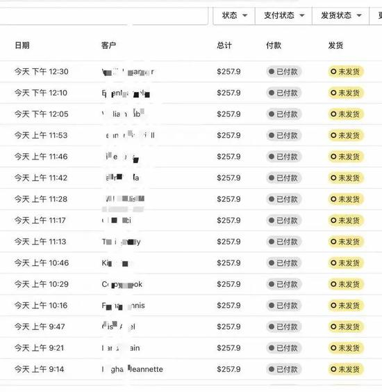 跨境电商从业者的英国TikTok后台数据 图源/采访对象