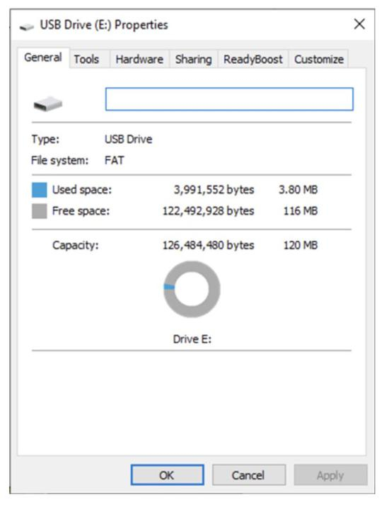 ▲ 插到电脑就能看到 120MB 的可用容量，它们甚至没有做容量伪装。图片来自：PTP