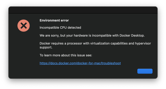 程序员必备的Docker，目前还未在苹果芯片上运作。图片来源：Github