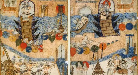 旭烈兀围攻巴格达（插画），1258年