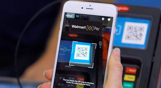 沃尔玛的扫码支付，图片来自于appleinsider