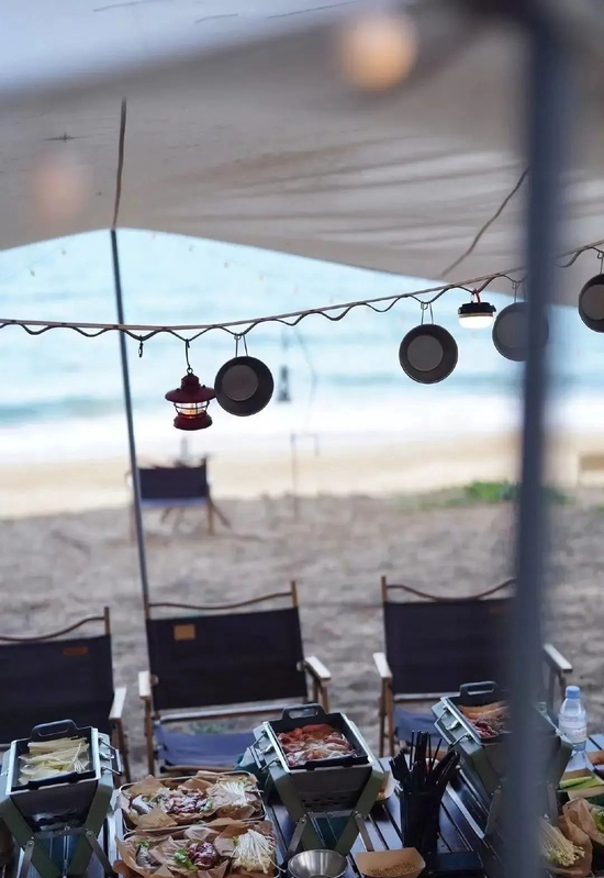 用户发布的在大热荒野三亚营地的露营照片 　　图源 /“芒果儿碎碎念”