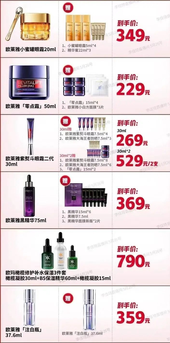 欧莱雅重回李佳琦直播间