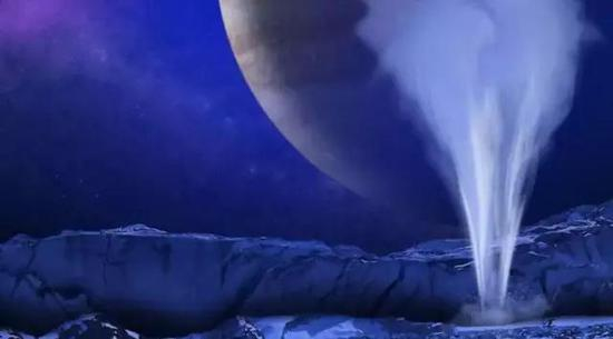欧罗巴上的喷泉。|&nbsp;图片来源：NASA/ESA/K。 RETHERFORD/SWRI