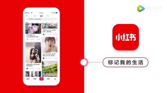 ▲图：小红书宣传语