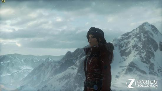 雪山场景：56fps