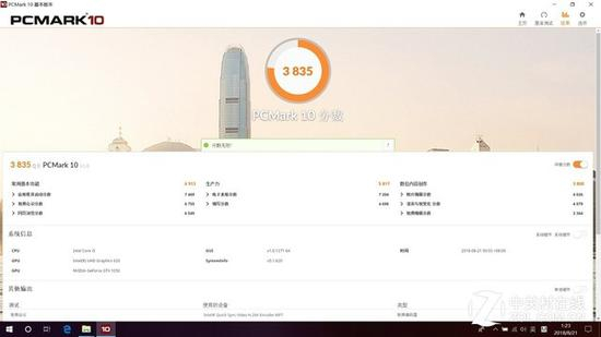 PC Mark10测试得分3853