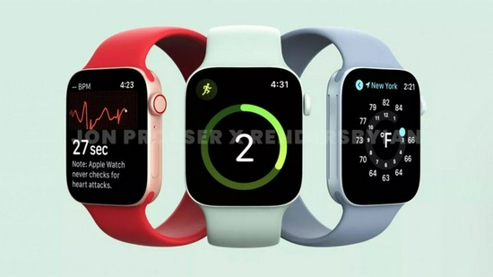 ▲&nbsp;Jon Prosser 制作的 Apple Watch 7 假想图