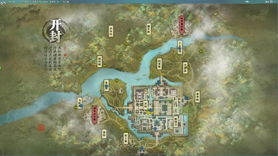 在一些古代背景的武侠游戏中 开封是被河围绕的“水城”