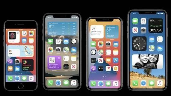 iOS 14，图源苹果开发者大会&nbsp;