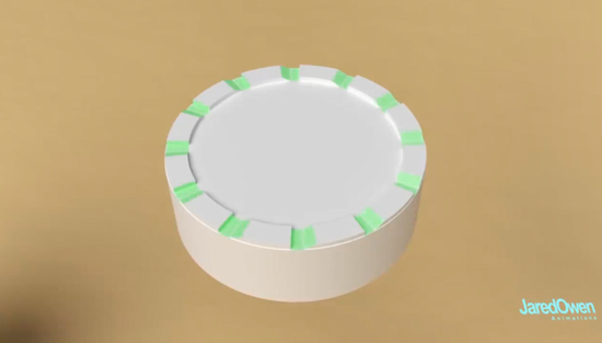 压旋盖外层（上）和内层（下）| 图源：JaredOwen