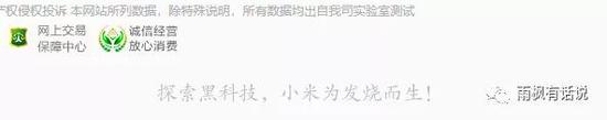 小米官网最底下的小字