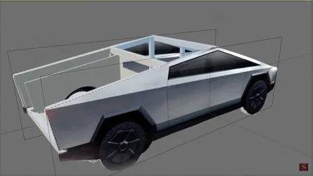 特斯拉皮卡Cybertruck示意图