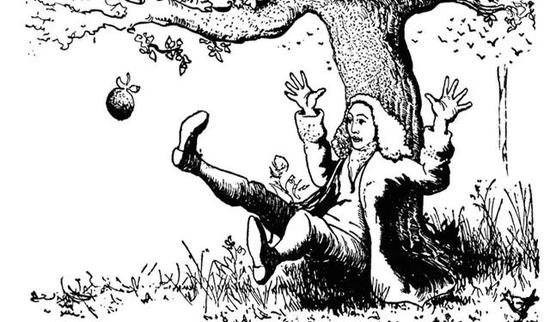 牛顿和苹果的故事（ 来源：谷歌图片）