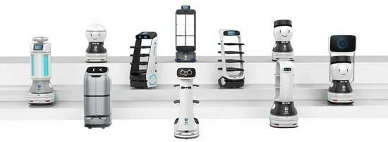 ▲擎朗的各类服务机器人