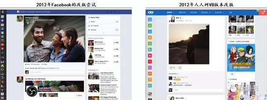 Facebook与人人网的改版
