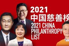 福布斯发布中国2021年中国慈善榜：马云、许家印、马化腾位列前三