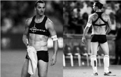 （伊布身穿的即是由澳大利亚的 GPSports 研发的智能监测运动背心）