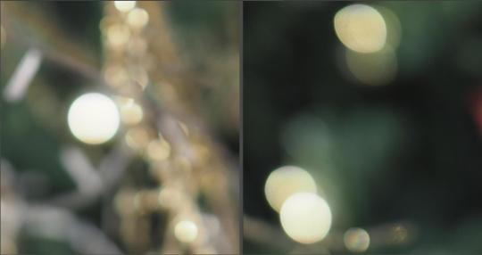 中心区域与边缘区域的光斑对比