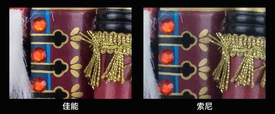 70mm端实拍100%放大对比