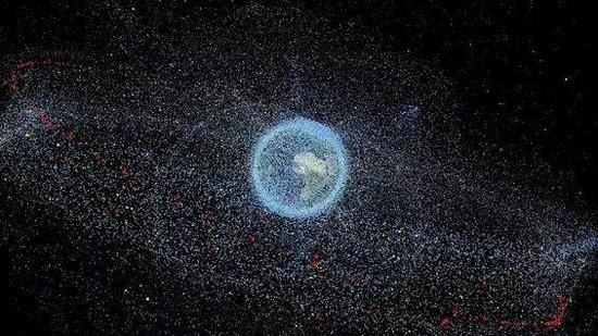 地球上方太空碎片艺术效果图 ©ESA