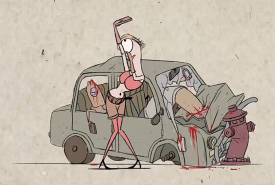 见到有人身亡而只是有兴致发自拍的年轻女人