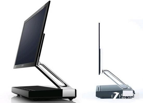 索尼XEL-1作为第一部OLED电视，在设计上充分展示了OLED屏幕超薄的优势