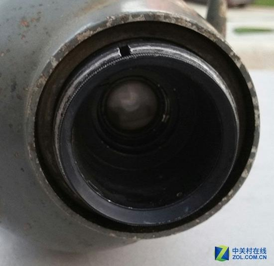照相枪正面镜头特写
