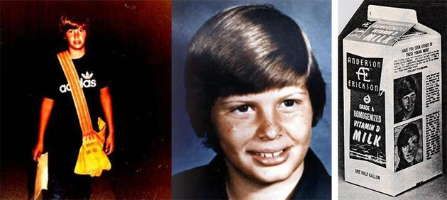 ▲ 失踪的报童照片和信息被印在牛奶盒侧面。 图片来自：99percentinvisible