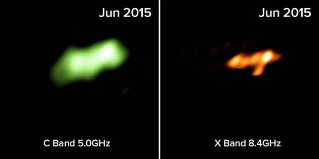 　　距地球1.5亿光年之外，一个巨大的黑洞正在吞噬一颗恒星。科学家成功拍下了这个比太阳大2000万倍的“庞然巨兽”向外高速喷出一股物质流的情景。