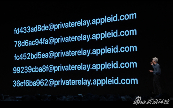 “通过 Apple 登录”自动生成的虚拟邮件地址