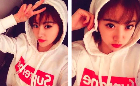 景甜穿的Supreme（图片来自互联网）