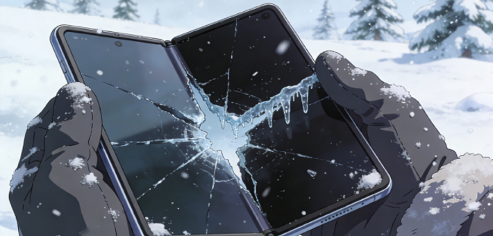 折叠屏到了东北变“碎碎冰”