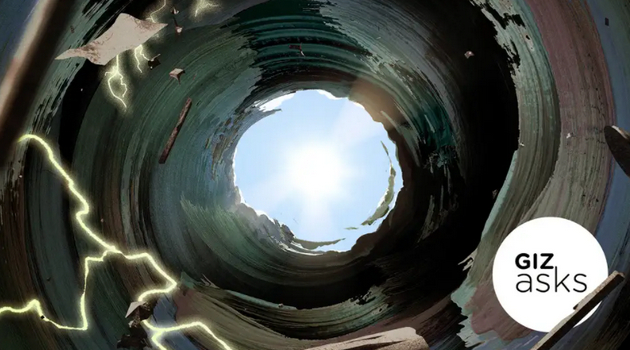 　　在热带气旋（风速超过每小时119公里时才能被认为是飓风）中，眼壁是风力最强的区域，降水量也最大，其包围的中心便是“风眼”，是一个云淡风轻的区域