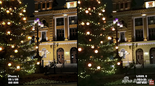 夜景方面，老设备没有优势