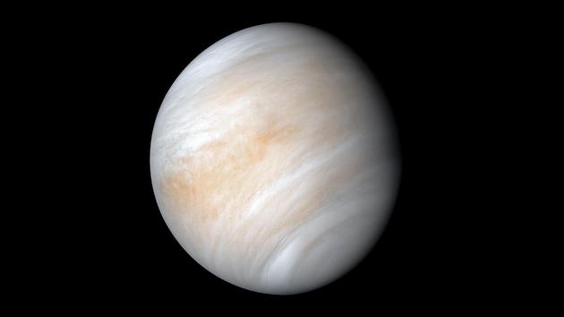 美国国家航空航天局的“水手10号”探测器在1974年拍摄的金星图片