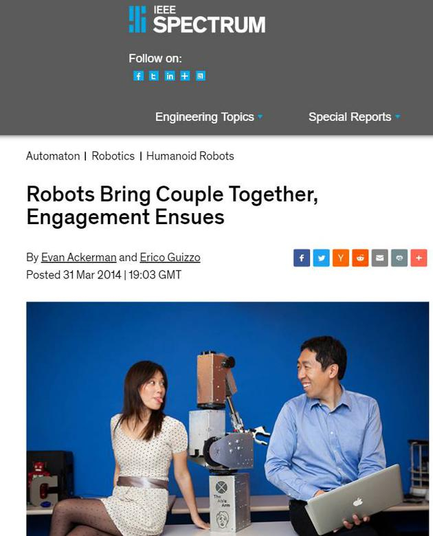 　　↑IEEE上关于两人订婚的消息，由此可见他俩在圈内的知名度↑IEEE上关于两人订婚的消息，由此可见他俩在圈内的知名度