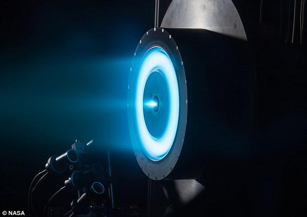 NASA计划将这些推进器与太阳能电力推进（solar electric propulsion，SEP）系统结合起来