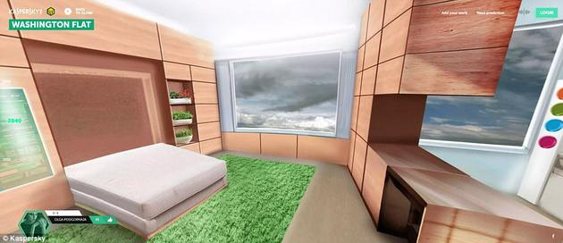 只需按下按钮，各个隔间就能自由变换，将客厅变成健身房或厨房。