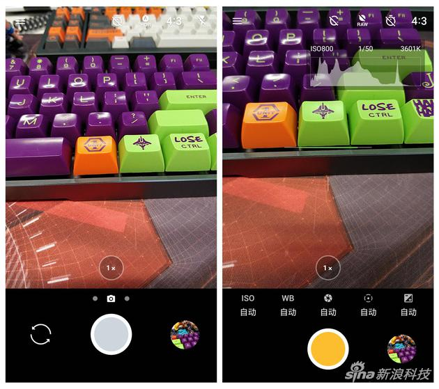 拍照界面比较简约