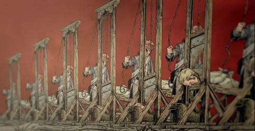 在法国，“断头台”是一个非常可怕的刑罚装置，人们一提及断头台就会胆颤心惊。