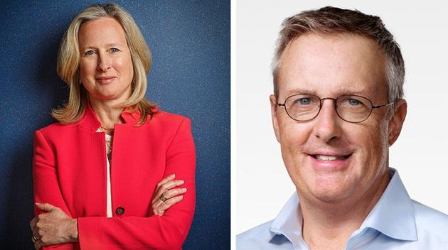 凯瑟琳·亚当斯(左)将接替布鲁斯·塞维尔(右)