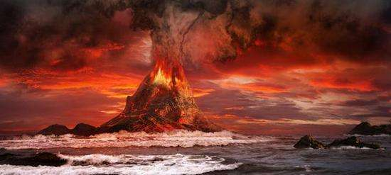 　　地球上每隔10万年会出现一次超级火山喷发，这种威胁出现的概率要比小行星碰撞地球的可能性高一个数量级。