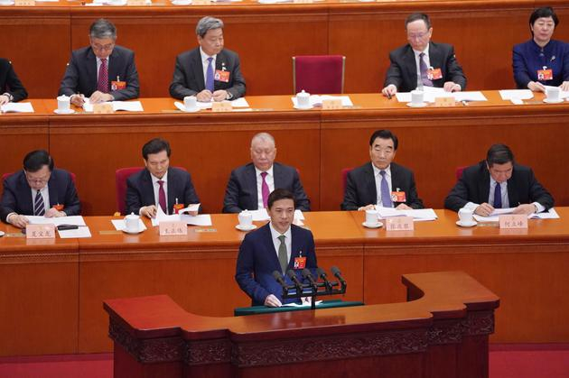 李彦宏委员发言。 &nbsp;新京报记者 陶冉 摄
