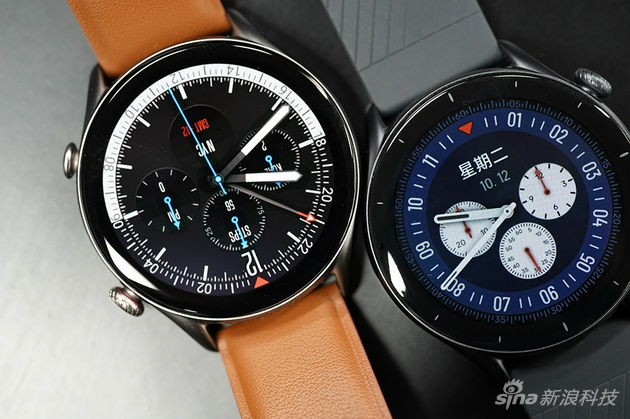 GTR 3 Pro和GTR 3表盘大小几乎一样，屏幕大小有所区别