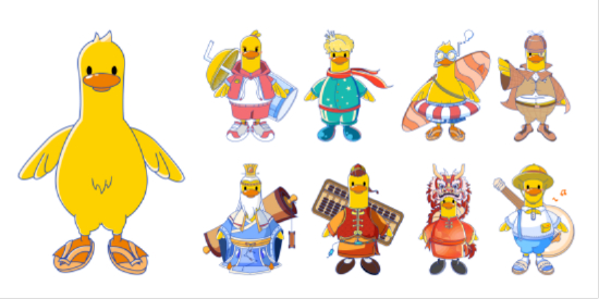 图：上银基金涨了鸭投教IP形象