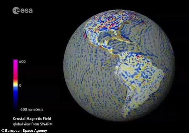 　　科学家将这些卫星获得的图像与此前德国Champ卫星的历史数据，以及从船只和飞行器上获得的观测数据进行了整合。