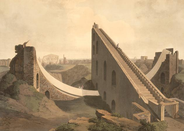 印度新德里的一台有几百年历史的天文仪器，表明天文学一直以来都是在偏远的地方开展工作