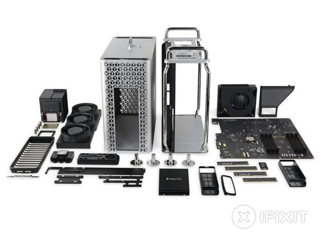 iFixit拆解Mac Pro：CPU都能自己换却被脚架难住了_手机新浪网